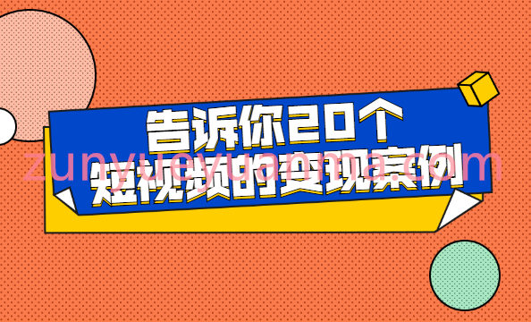 如何制作短视频变现方法视频课 告诉你20个短视频的变现案例