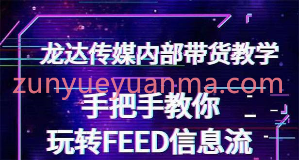 抖音带货密训营手把手教你玩转FEED信息流 让你销量暴增