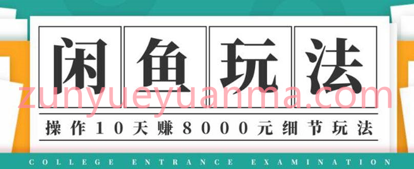 龟课·闲鱼项目玩法实战班第12期课程 操作10天利润8000细节玩法