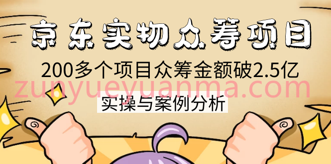 京东实物众筹项目实操与案例分析视频教程 200多个项目众筹金额破亿