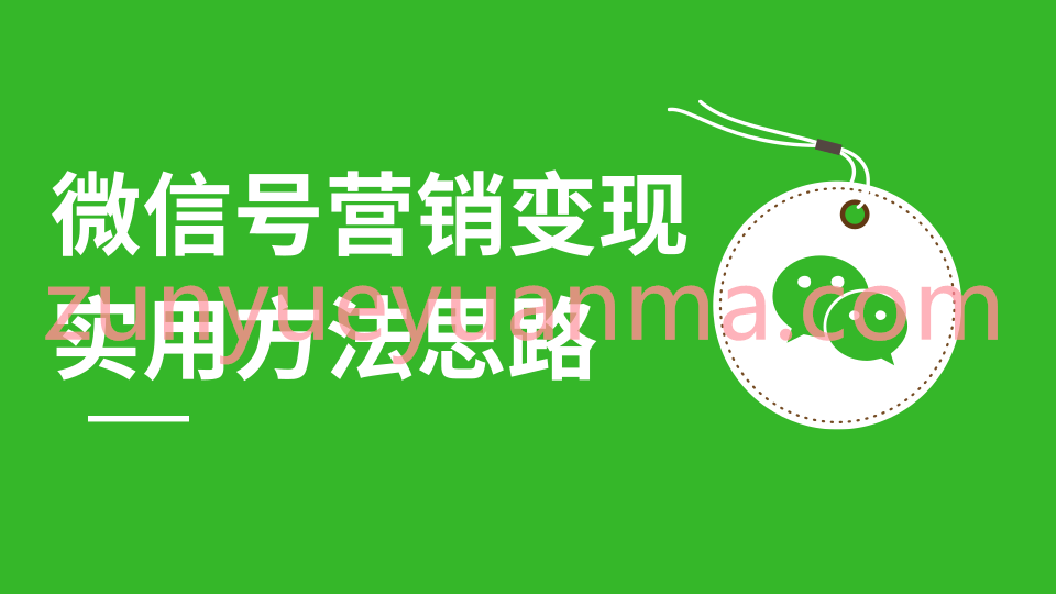 价值199元微信朋友圈刷屏裂变最新营销变现视频教程 实用方法思路共12节完结版