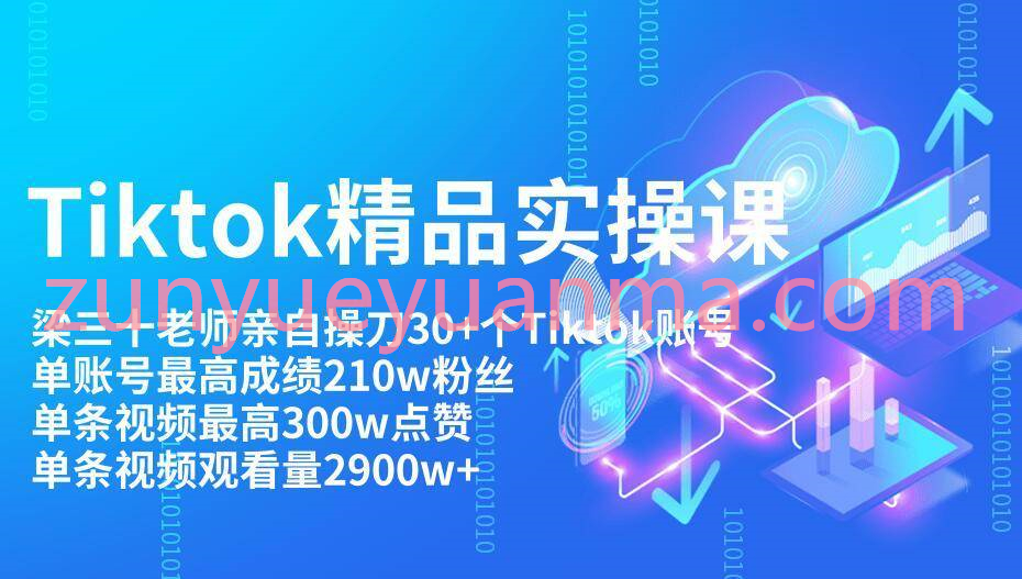 Tiktok最新精品实操视频教程 单账Tiktok账号210w粉丝和单视频300w点击