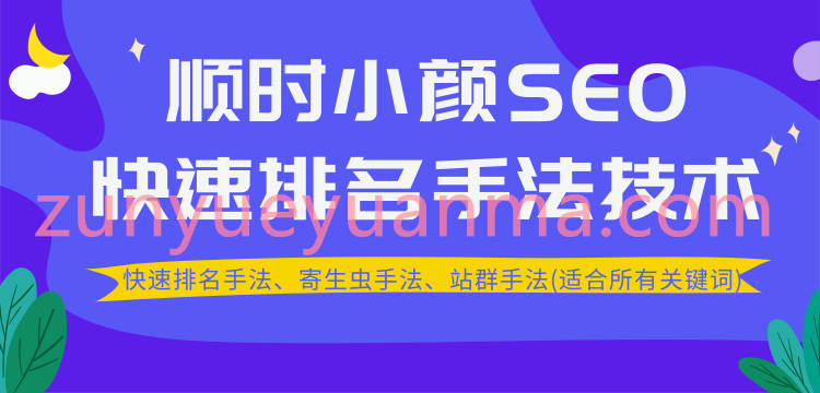 最新顺时小颜SEO快速排名寄生虫站群手法视频教程 适合所有关键词