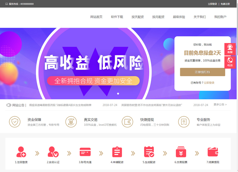 PHP配资系统源码 策略买点,策略A股系统,完美运行