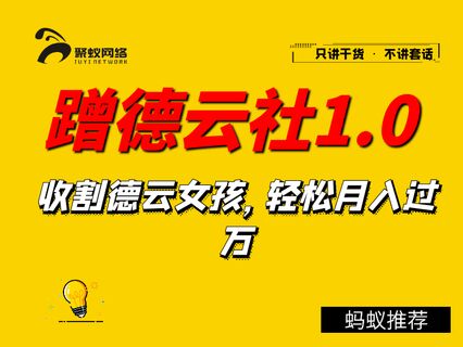 聚蚁思维蹭德云社赚钱1.0 收割德云女孩 轻松月入过万