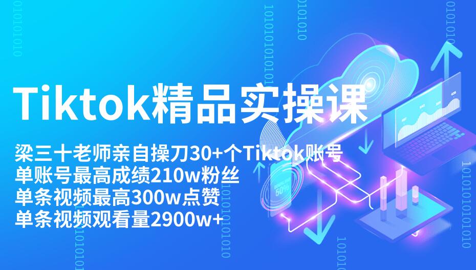 Tiktok最新精品实操教程 单账Tiktok账号210w粉丝和单视频300w点