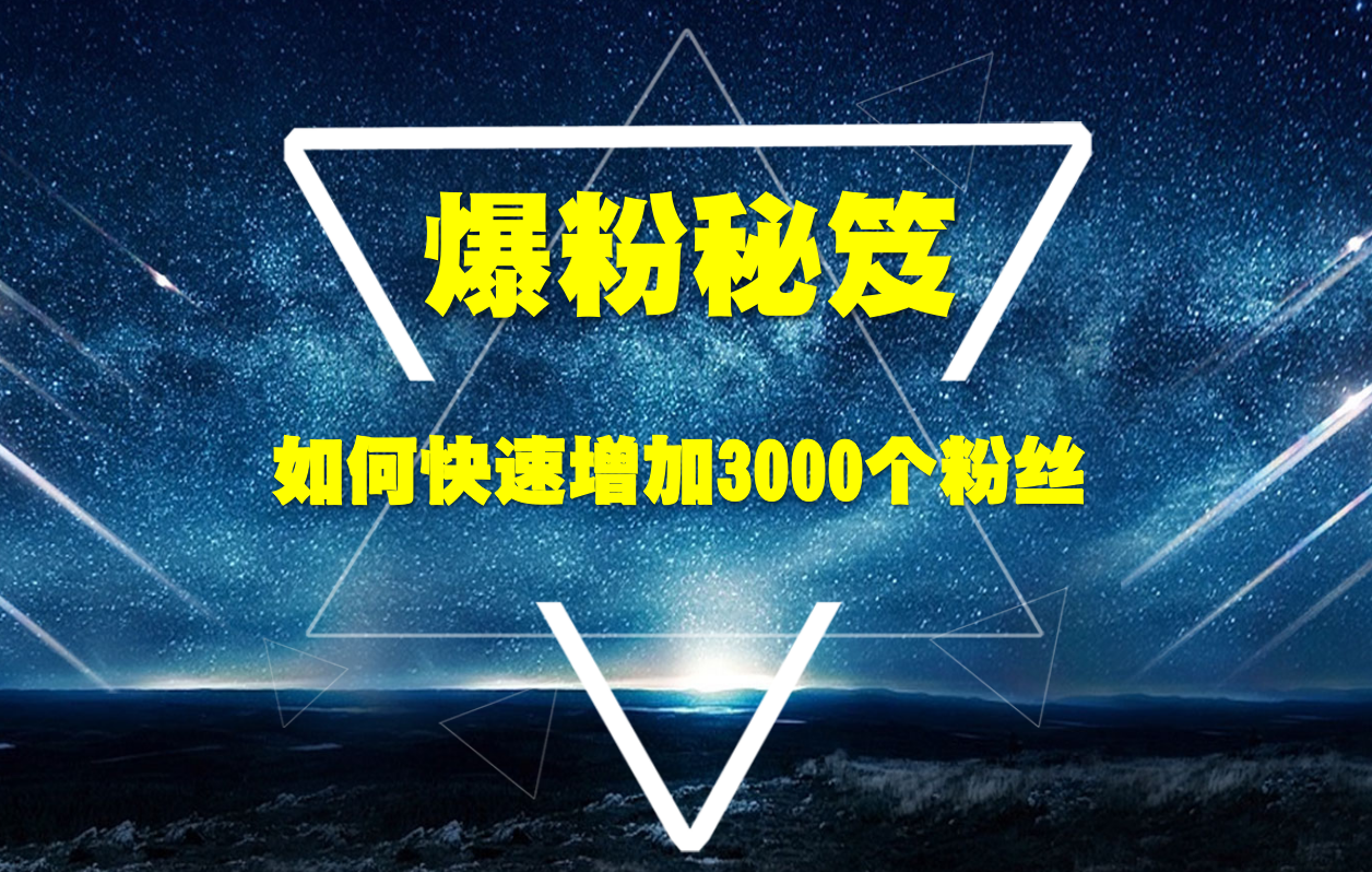 王通最新爆粉秘笈教程 教你快速增加3000个粉丝帮你多赚30万元