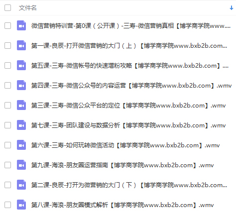 老A电商学院VIP课程《微信营销特训营》视频教程共10节