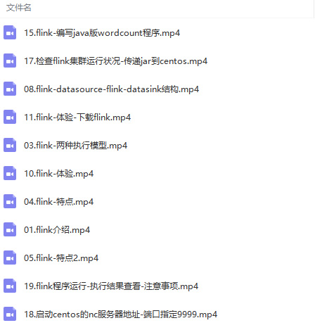 零基础入门Flink到上手企业开发视频教程