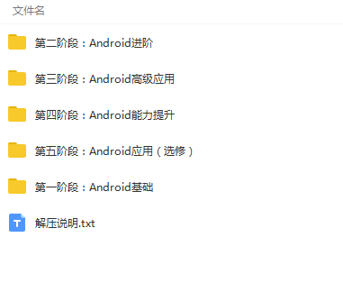 Android开发工程师完整课程视频教程