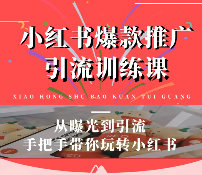 狼叔小红书爆款推广引流最新教程 从曝光到引流，手把手带你玩转小红书（完结）