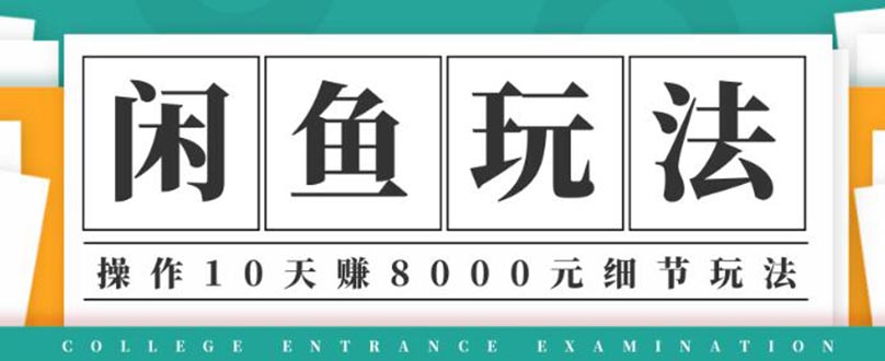 龟课・闲鱼项目玩法实战班第12期，操作10天左右利润有8000元细节玩法