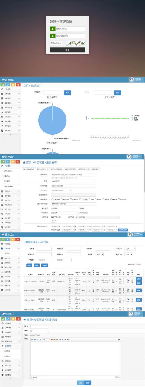 旅游智能CRM系统源码 旅游公司管理游客系统 Thinkphp3.2.2+bootstrap内核