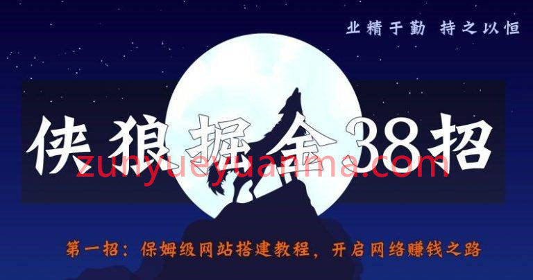 侠狼掘金38招第1招保姆级网站搭建教程，开启网络赚钱之路