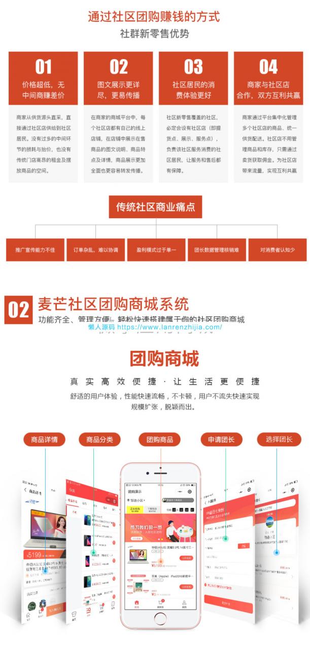 麦芒社区团购拼团 V2.1.3全解密安装更新一体包+小程序前端 小程序