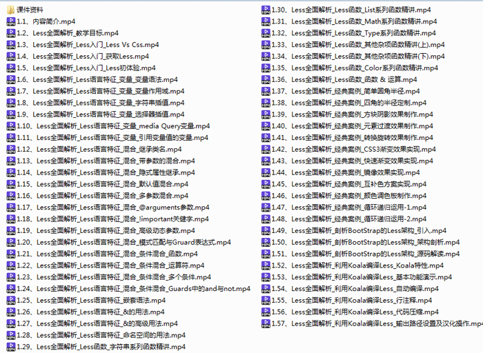 Less零基础高级教程