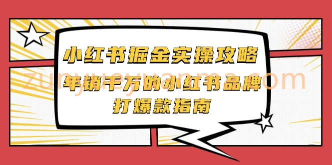 小红书掘金实操攻略，年销千万的小红书品牌打爆款指南