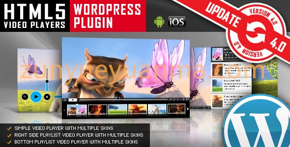 HTML5 Video Player v5.3.3 – HTML5 视频播放器 WordPress插件