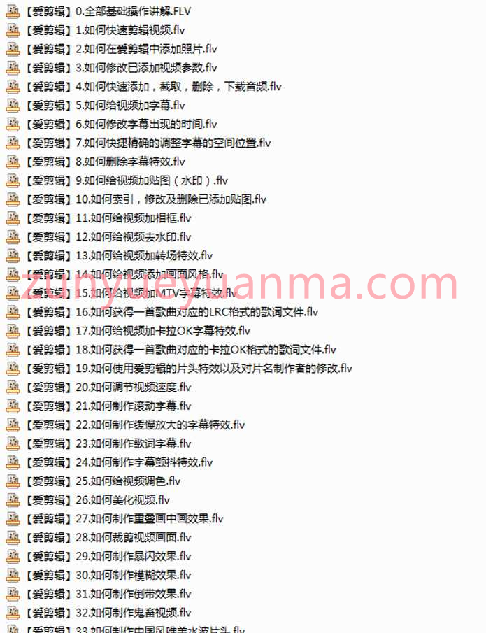 爱剪辑零基础速成教程(36课)