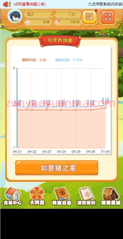 php养猪游戏完整源码/理财游戏/理财源码