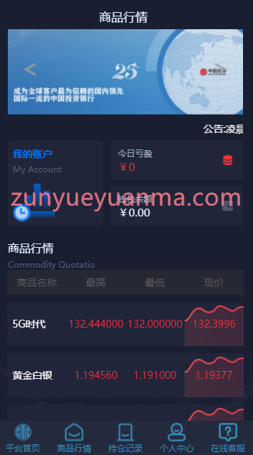 PHP股票微交易源码-中信证券